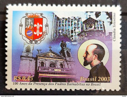 C 2529 Brazil Stamp Presence Of The Barnabite Fathers In Brazil Religion 2003 - Ungebraucht