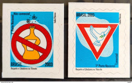 Brazil Regular Stamp 825 And 826 Respect And Citizenship In Traffic Peace Alcohol 2003 - Nuovi