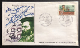 CANADA, Uncirculated FDC, « JACQUES CARTIER (1491 - 1557), 1984 - 1981-1990