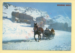 74. AVORIAZ 1800 - Promenade Dans Le Brouillard Matinal (animée, Traineau) (voir Scan Recto/verso) - Avoriaz