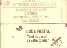 CARNET 1974-C 2 Sabine De Gandon "CODE POSTAL" Conf.4 Fermé Parfait état Bas Prix RARE - Modernes : 1959-...