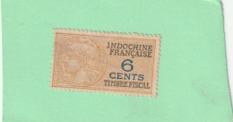 Timbre Fiscal Indochine 6 Cents - Other & Unclassified