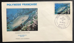 POLYNESIE FRANÇAISE Uncirculated FDC, « FISHES », « Poissons En Polynesie », 1980 - Brieven En Documenten