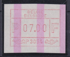 Belgien FRAMA-ATM P3054 Brussel 3 Mit ENDSTREIFEN ** Wert 07,00  Bfr. - Other & Unclassified