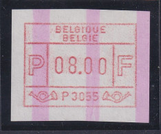 Belgien FRAMA-ATM P3055 Brussel 4 Mit ENDSTREIFEN ** Wert 08,00  Bfr. - Other & Unclassified