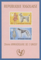 Togo 1967 UNICEF Hunde Mi.-Nr. Block 26 Postfrisch ** - Togo (1960-...)
