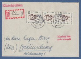 Berlin Savigny Mi.-Nr. 170 3x Als MEF Auf R-Brief Von Freihung N. Braunschweig - Covers & Documents