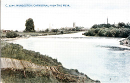 DA96. Vintage Postcard. Cathedral From The Weir, Worcester. - Autres & Non Classés