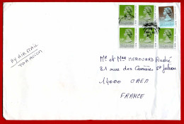 Lettre De Hong Kong Pour La France - Tp ELIZABETH II N° 640 + 648 - (Enveloppe 23 X 15cm) - Léger Pli - Cartas & Documentos