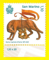 SAN MARINO 2021 150° Anniversario Di Roma Capitale D'Italia - New Stamp - Ongebruikt