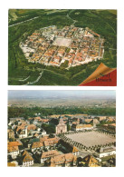 ALB/ 2 CP : Dép. 68 : NEUF-BRISACH : Fortifications En étoile (Vauban) - Vue Aérienne - Neuf Brisach