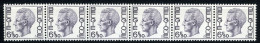 België R55 - K. Boudewijn - Elström - 6,50 - Strook Van 6 Zonder Nummer - Bande De 6 Sans Numéro - Coil Stamps