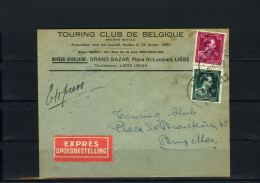 België 724N En 724P - Op Brief - Exprès - Spoedbestelling - Touring Club De Belgique - Grand Bazar - 42A - Liège - 1946 -10 %