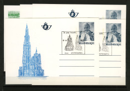 België BK34/38 - Bezoek Aan België Van Z.H. Paus Johannes-Paulus II - Visite De S.S. Le Pape Jean-Paul II - Gestempeld - Geïllustreerde Briefkaarten (1971-2014) [BK]