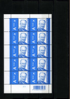 België F 3382 - Koning Albert II - 0.70 Blauw - Velletje Van 10 - 2005 - Plnr 2 - 1993-2013 King Albert II (MVTM)
