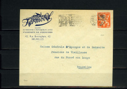 België 724G - Op Brief - Fermobel - 414 - Bruxelles  - 1946 -10%