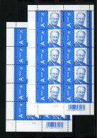 België F 3382 - Koning Albert II - 0.70 Blauw - 2 X Velletje Van 10 - 2005 - Plnr 2 - 2001-2010