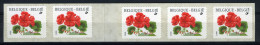 België R91 - Bloemen - Buzin (2854) - Geranium - 1999 - Strook Van 5 - Bande De 5 - Met PAPIERLAS - Coil Stamps