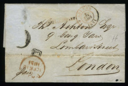 België Brief 8 Februari 1851 - Steam Navigation Companie's Office - Hofman & Schenk - Goole - Anvers Naar London - PD - 1849-1865 Medallions (Other)