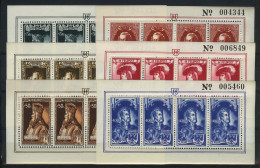 België E38/43 ** - De 6 Velletjes Met NR. - Feldpost - Duitse Keizerreeks - Empereurs Allemands - MNH - PARFAIT - LUXE - Erinnophilie - Reklamemarken [E]