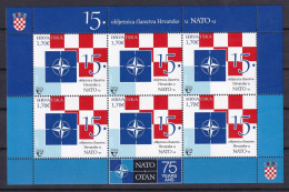 CROATIA 2024,15th ANNIVERSARY OF CROATIA'S MEMBERSHIP IN NATO,SHEET, MNH - Kroatien