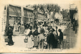 - AFRIQUE- ALGERIE- SIDI-BEL-ABBES -Rue Lord Byron Et Le Marché - Marchés