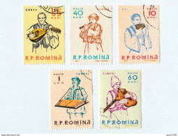 Roumanie Lot De 10 Timbres Costumes Et Instruments De Musique - Sonstige & Ohne Zuordnung