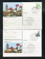 "BUNDESREPUBLIK DEUTSCHLAND" 1981, 2 Bildpostkarten Je Mit Bildgleichem Stempel Ex "DARMSTADT" (B1009) - Postales Ilustrados - Usados