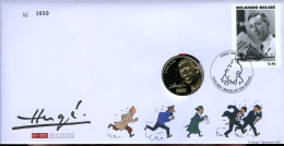 België 3648 NUM - Numisletter - Portret Van Hergé - Moulinsart - Strips - BD - Comics - Kuifje - Tintin - 2007 - Numisletters