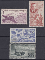 TIMBRE AOF POSTE AERIENNE SERIE N° 11 À 14 NEUFS * GOMME AVEC TRACE DE CHARNIERE - Unused Stamps