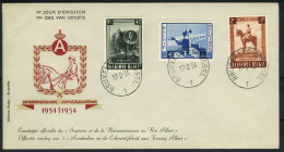 België 938/40 FDC - Nationaal Monument Koning Albert I - 1951-1960