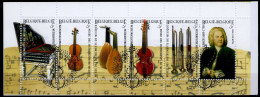 België B35 - Instrumentenmuseum - Klavecimbel - Viool - Luit - Johann Sebastian Bach - Gestempeld - Oblitéré - 1953-2006 Modernes [B]