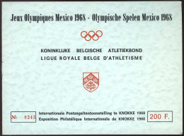 België E105 - Sport - Olympische Spelen - Mexico 1968 - Boekje Met Velletjes E103/04 - Erinnofilia [E]