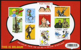 België GCD 10 - 2012 - Stripverhalen - BD - Jommeke - Cor - Gusst Flater - Nero - Kuifje - Tintin - Smurfen - (BL201) - Schwarz-weiß Kleinbögen [ZN & GC]