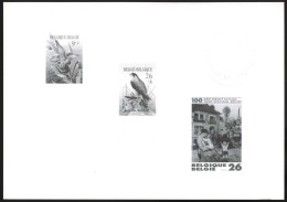 België ZW/NB 2244 - 2246 - 2263 - Bijenorchis - Slechtvalk - André Buzin - Kunst - Pierre Paulus - 1987 - NL - Folletos Blanco Y Negro [ZN & GC]