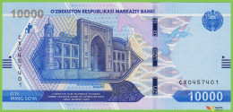 Voyo UZBEKISTAN 10000 So’m 2021 P89 B219a CX UNC Great Silk Road - Usbekistan