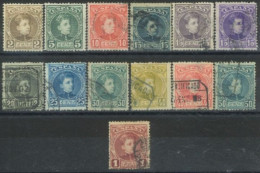 SPAIN,  1900/05 -  KING ALFONSO XIII STAMPS SET OF 13, # 272/84, USED. - Nuevos