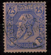 België 48-V3- Leopold II - Witte Vlek Onder 25 Rechts - Tache Blanche Sous Le Chiffre 25 à Droite - 1849-1900