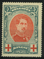 België 132-V3 * - Rode Kruis - Croix-Rouge - Rechterepaulet Gedraaid - Torsade - 1901-1930