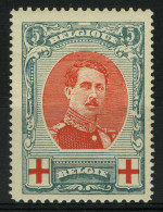 België 132A-V5 ** - Rode Kruis - Croix-Rouge - Tanding/Dentelure  12 X 14 - Witte Vlek Naast Krul - Tache Blanche - SUP - 1901-1930