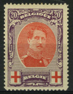 België 134A * - Rode Kruis - Croix-Rouge - Koning Albert I - Roi Albert I - Tanding/Dentelure 12 - 1901-1930