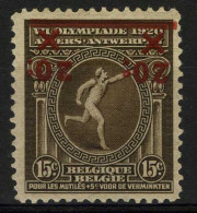 België 186-Cu * - Kopstaande Opdruk - Surcharge Renversée - Zeldzaam - Rare - 1901-1930