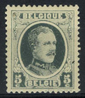 België 193 * - Houyoux - 5c Grijs - Magere Druk - Impression Dépouillé - 1901-1930