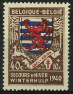 België 540-V ** - Wit Punt Na 40c - Point Blanc Après 40c - 1931-1960