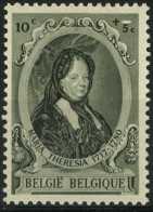 België 573-V1 ** - Lijn Boven 5c - Lentille Blanche Au-dessus Du 5c - 1931-1960