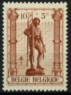 België 615-V ** - Verlengde Teen - Orteille Prolongé - 1931-1960