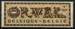 België 630-V2 ** - Haartje Boven O - Cheveux Sur O - 1931-1960