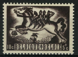 België 653-V ** - Pluim Op Het Hoofd - Plume Sur La Tête - 1931-1960