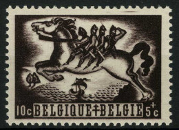 België 653-V ** - Pluim Op Het Hoofd - Plume Sur La Tête - 1931-1960