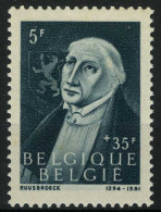 België 669-V1 ** - Stippellijn Op Kraag - Pointillé Sur Le Col  - 1931-1960